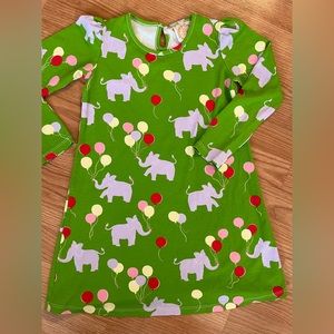 Beaufort Bonnet green a ton of fun elephant with balloons dress size 7